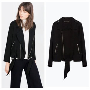 Zara Basic Women's Black Zip Up Jacket Size XS